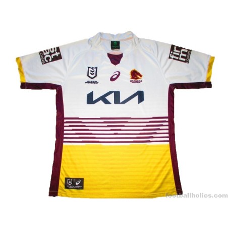 2022 Brisbane Broncos Rugby League Asics Away Authentics Jersey