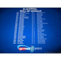 2022 World Matchplay 'Blackpool Roll of Honour' Fruit of the Loom Tee Shirt