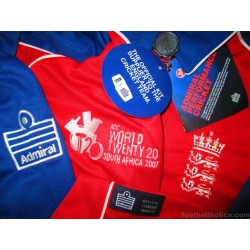 2007 England Cricket 'ICC World' Admiral Twenty20 Shirt *w/Tags*