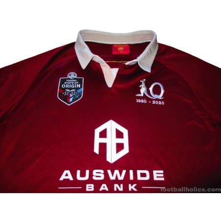 2020 Queensland Maroons Rugby League ISC Authentic Home Jersey