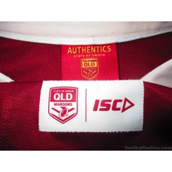 2020 Queensland Maroons Rugby League ISC Authentic Home Jersey