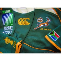 2007 South Africa Rugby Canterbury 'World Cup' Home Jersey