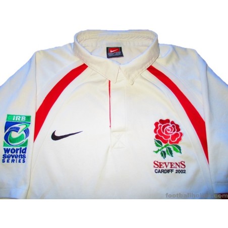 2002 England Rugby Nike 'World Seven Series' Match Worn Home Shirt (May) #6