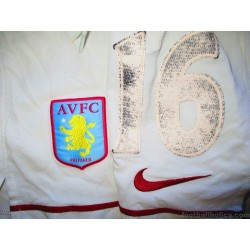 2007-08 Aston Villa Nike Match Worn Home Shorts #16