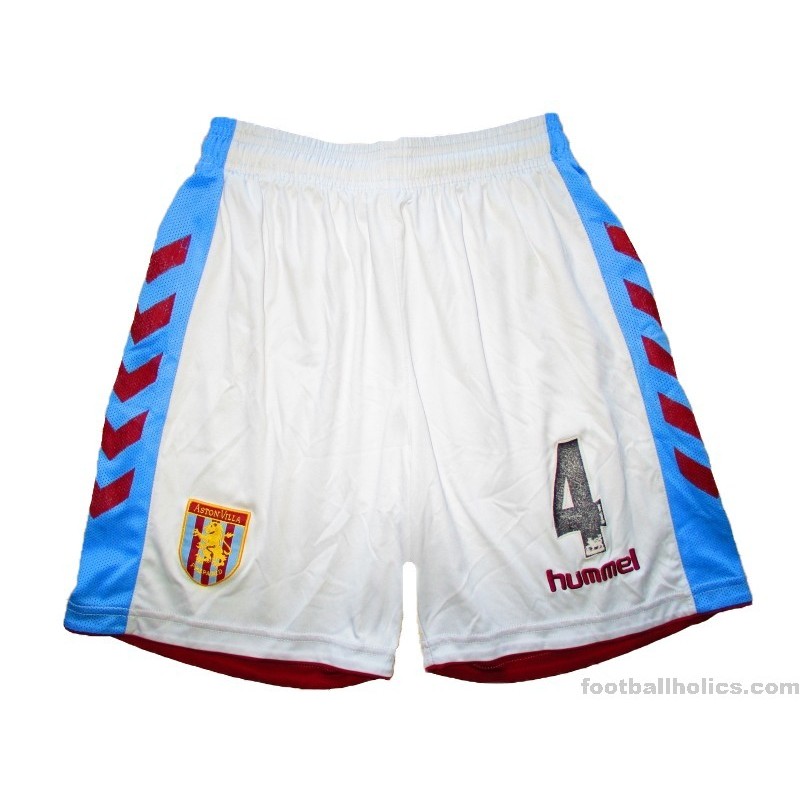 2006-07 Aston Villa Hummel Match Worn Home Shorts #4