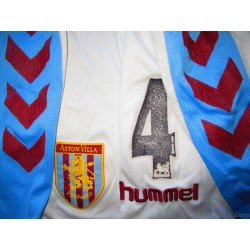 2006-07 Aston Villa Hummel Match Worn Home Shorts #4