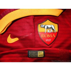 2016-17 AS Roma Nike Player Issue Home Shirt