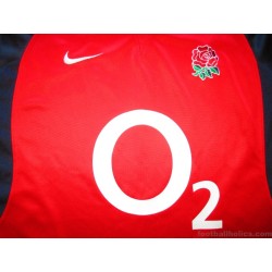 2006-07 England Rugby Nike Player Issue Training L/S Shirt 'MLu' (Magnus Lund)