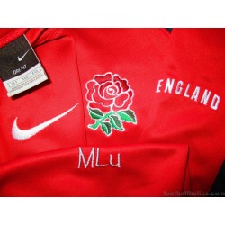 2006-07 England Rugby Nike Player Issue Training L/S Shirt 'MLu' (Magnus Lund)