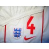 2014-15 England Nike Match Issue Away Shorts #4