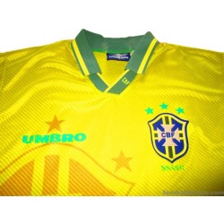 1994 Brazil Umbro Player Issue Home Shirt