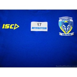 2018 Warrington Wolves ISC Player Issue Training Shirt (Philbin) #17