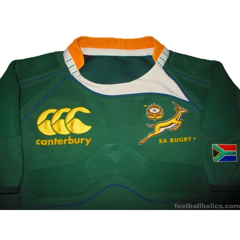 2008-09 South Africa Rugby Canterbury Player Issue Test Home Jersey