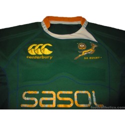 2008-09 South Africa Rugby Canterbury Player Issue Test Home Jersey