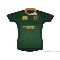 2008-09 South Africa Rugby Canterbury Player Issue Test Home Jersey