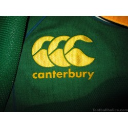 2008-09 South Africa Rugby Canterbury Player Issue Test Home Jersey