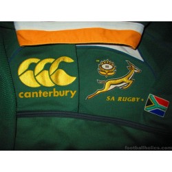 2008-09 South Africa Rugby Canterbury Player Issue Test Home Jersey