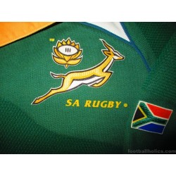 2008-09 South Africa Rugby Canterbury Player Issue Test Home Jersey