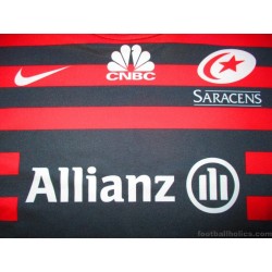 2013-14 Saracens Rugby Nike Player Issue Home Shirt