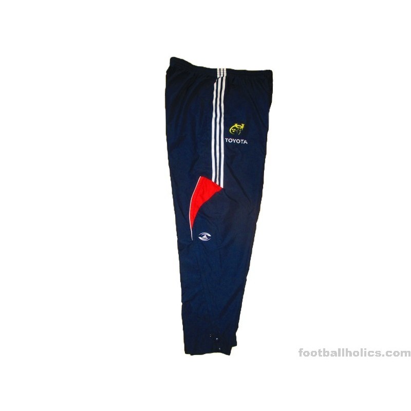 2007-09 Munster Rugby Adidas Player Issue Training Track Bottoms