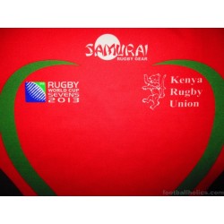 2013 Kenya Rugby 'World Cup Sevens' Samurai Player Issue Home Jersey