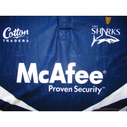 2006-07 Sale Sharks Cotton Traders Player Issue Home Jersey