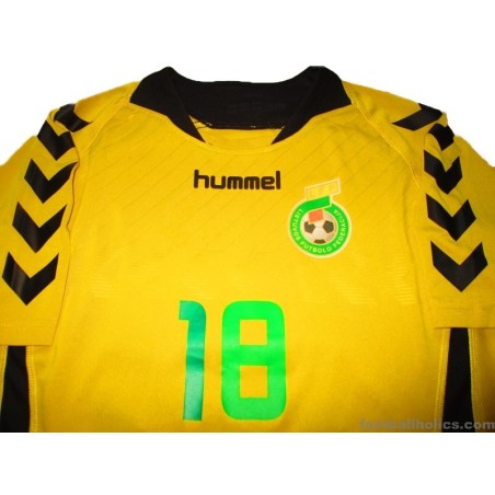 2012-15 Lithuania Hummel Match Issue Home Shirt #18