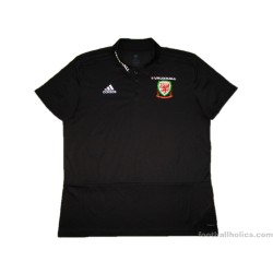 2018-19 Wales Adidas Black Polo Shirt