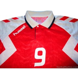 1992 Denmark Hummel Retro Home Shirt Povlsen #9