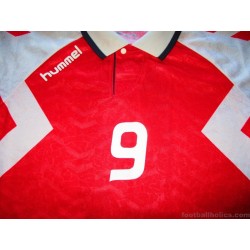 1992 Denmark Hummel Retro Home Shirt Povlsen #9