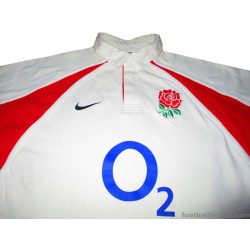 2002-03 England Rugby Nike Home Jersey