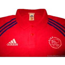 2000-01 Ajax Adidas Red Polo Shirt