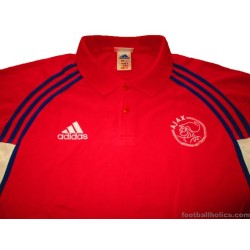 2000-01 Ajax Adidas Red Polo Shirt