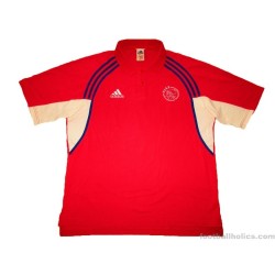 2000-01 Ajax Adidas Red Polo Shirt