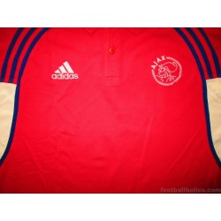 2000-01 Ajax Adidas Red Polo Shirt