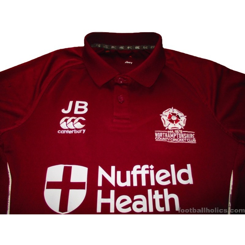 2019 Northamptonshire Cricket Canterbury Staff Worn Jersey 'JB'