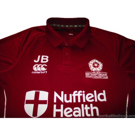 2019 Northamptonshire Cricket Canterbury Staff Worn Jersey 'JB'