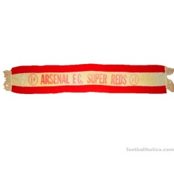 1986-91 Arsenal FC 'Super Reds' Vintage Scarf