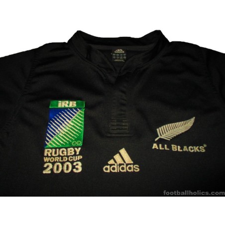 2003 New Zealand All Blacks 'World Cup' Adidas Limited Edition  Jersey