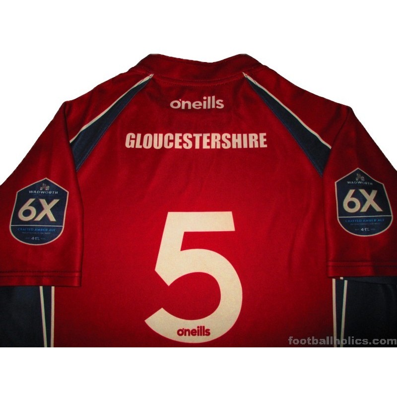 2016-19 Gloucestershire Rugby O'Neills Match Worn Home Jersey #5