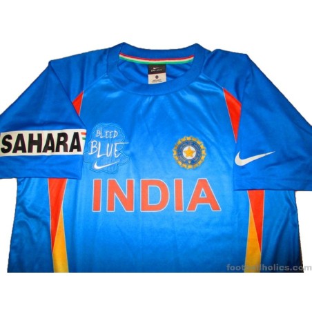 2010-13 India Cricket Nike 'Bleed Blue' ODI Jersey