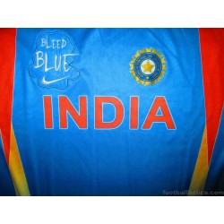 2010-13 India Cricket Nike 'Bleed Blue' ODI Jersey