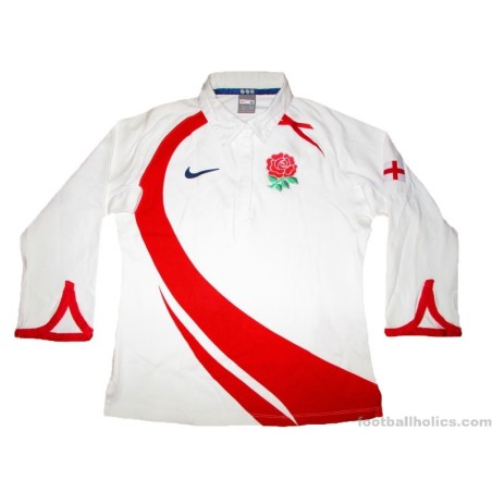 2007-09 England Rugby Nike Home L/S Jersey
