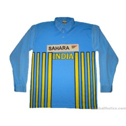 2001-02 India Cricket JK Knitwear ODI Jersey Tendulkar