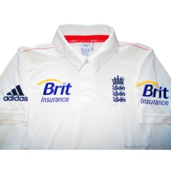 2013-14 England Cricket Adidas Test Jersey